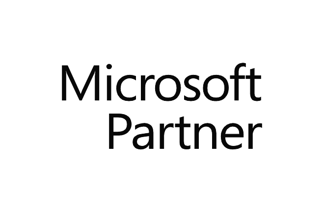 Microsoft partner multi line white