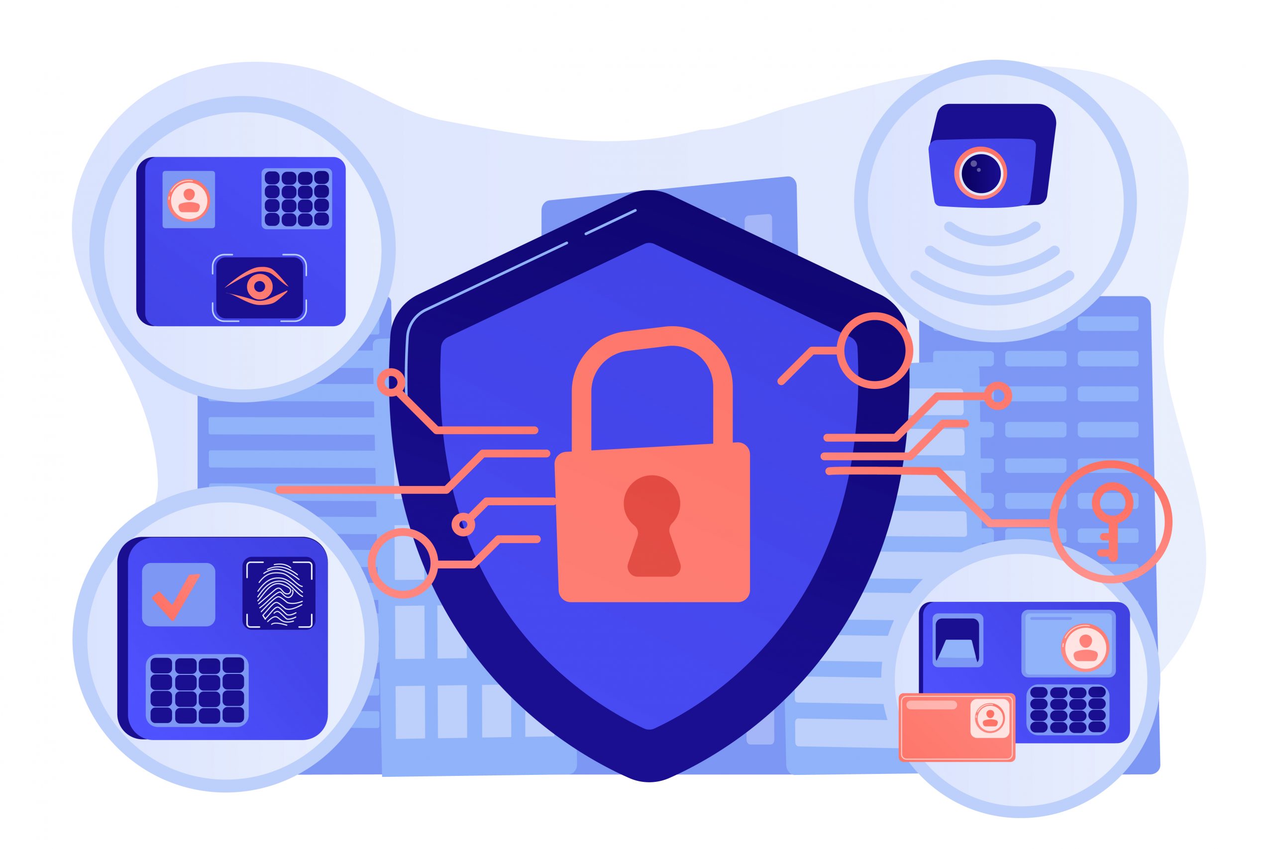 Access control system concept vector illustration